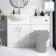 Quartz Gloss White Basin Vanity and Back To Wall Toilet Unit 1150mm - Excludes Toilet