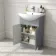 Capri Fog Grey Combination Vanity Basin and Houston Toilet 1050mm - Chrome Handles