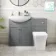 Capri Fog Grey Combination Vanity Basin and Houston Toilet 1150mm - Chrome Handles