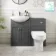Capri Slate Grey Combination Vanity Basin and Denver Toilet 1050mm - Chrome Handles
