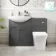 Capri Slate Grey Combination Vanity Basin and Houston Toilet 1150mm - Chrome Handles