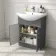 Capri Slate Grey Combination Vanity Basin and Houston Toilet 1150mm - Chrome Handles