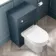 Capri Navy Blue Combination Vanity Basin and Denver Toilet 1050mm - Chrome Handles