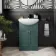 Capri Mystic Green Vanity with Semi Recessed Basin 550mm - Brushed Handles