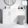 Mersey Gloss White Basin Vanity and Back To Wall Unit 1300mm - Excludes Toilet