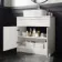 Milos Cotton White Vanity with Troy Basin 800mm - Traditional Handles