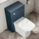 Milos Navy Blue Combination Vanity Basin and Houston Toilet 1300mm - Chrome Handles