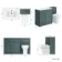 Milos Mystic Green Combination Vanity Basin and Denver Toilet 1300mm - Chrome Handles