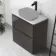 Corsica Tungsten Grey Drawer Vanity with Marble Top 800mm - Excludes Counter Top Basin