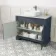 Lucia Inky Blue Vanity with Marble Top & Curved Counter Top Basin 1030mm