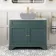 Lucia Midnight Green Cabinet with Marble Top 1030mm (Excludes Counter Top Basin) - Brushed Brass Accents