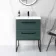 Elba Midnight Green Wall Hung Basin Drawer Vanity 600mm with Matt Black Stand