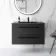 Elba Matt Black Wall Hung Basin Drawer Vanity 800mm