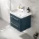 Omaha Navy Blue Wall Hung Basin Drawer Vanity 600mm
