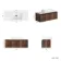 Malta Fluted Black Walnut Wall Hung Drawer Vanity with Marble Top & Marin Basin 1000mm