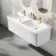 Sorrento Fluted Coastal White Wall Hung Double Basin Drawer Vanity 1200mm