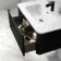 Sorrento Fluted Matt Black Wall Hung Basin Drawer Vanity 800mm