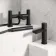 Tyne Matt Black Basin & Shower Bath Mixer Tap Set