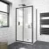London Matt Black 6mm Sliding Shower Enclosure 1000x760mm