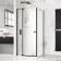 Vienna Matt Black Easy Clean 8mm Hinged Shower Enclosure 900x900mm