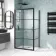 London Matt Black Grid 6mm Sliding Shower Enclosure 1000x800mm