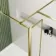 Munich Brushed Brass Framed 8mm Walk In Shower Enclosure 1400mm & 900mm Glass with Return Panel
