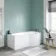P Shaped 1600 Shower Bath - Right Handed