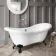 Tonbridge 1750mm Roll Top Bath - Black Ball Feet