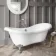 Tonbridge 1600mm Roll Top Bath - Chrome Ball Feet