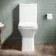 Dallas Rimless Comfort Height Close Coupled Toilet With Slim Soft Close Seat