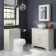 Lucia Chalk White Vanity With Oak Top & Round Counter Top Basin 840mm