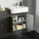 Monaco Graphite Grey Basin Vanity and Back To Wall Unit 1500mm (Excludes Pan & Cistern)