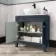 Bermuda Inky Blue Vanity with Marble Top & Oval Counter Top Basin 800mm