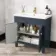 Bermuda Inky Blue Basin Vanity 800mm - Brushed Brass Accents