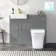 Harper Stone Grey Combination Vanity Basin & Houston Toilet 1000mm - Brushed Brass Accents