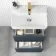 Corsica Inky Blue Slimline Basin Drawer Vanity 500mm