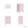 Bermuda Cashmere Pink Basin Vanity 500mm - Brushed Brass Accents