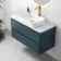 Corsica Inky Blue Vanity Drawer with Marble Top & Marin Basin 1000mm