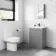 Trent Stone Grey Basin Vanity 600mm and Toilet Set