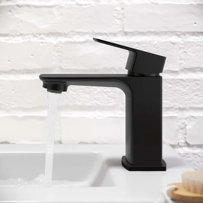Mersey Matt Black Cloakroom Basin Mixer Tap