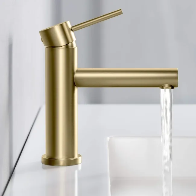 Don Brushed Brass Basin Mixer Tap
