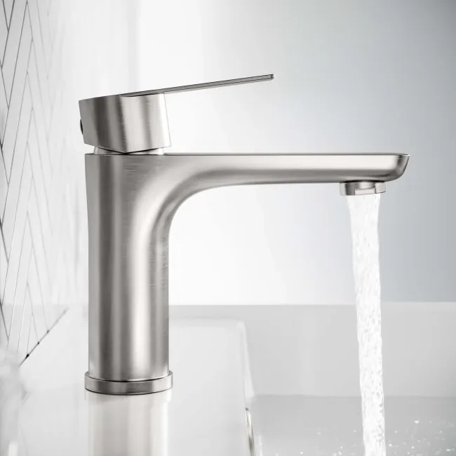 Glen Brushed Stainless Steel Basin Mixer Tap