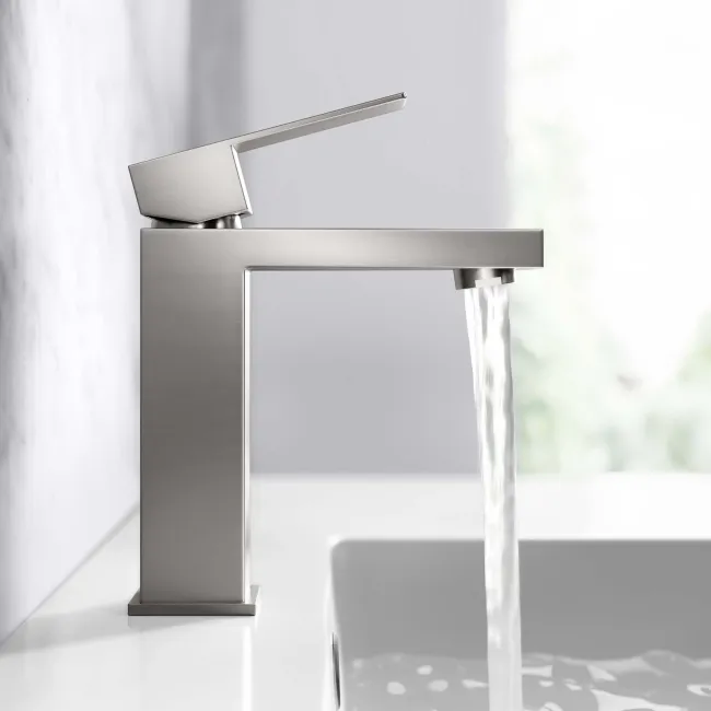 Dart Brushed Stainless Steel Basin Mixer Tap