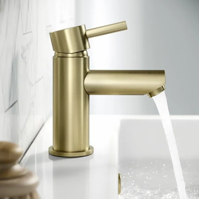 Wye Brushed Brass Basin Mixer Tap