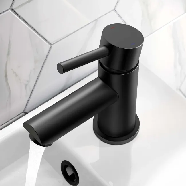 Wye Matt Black Cloakroom Basin Mixer Tap