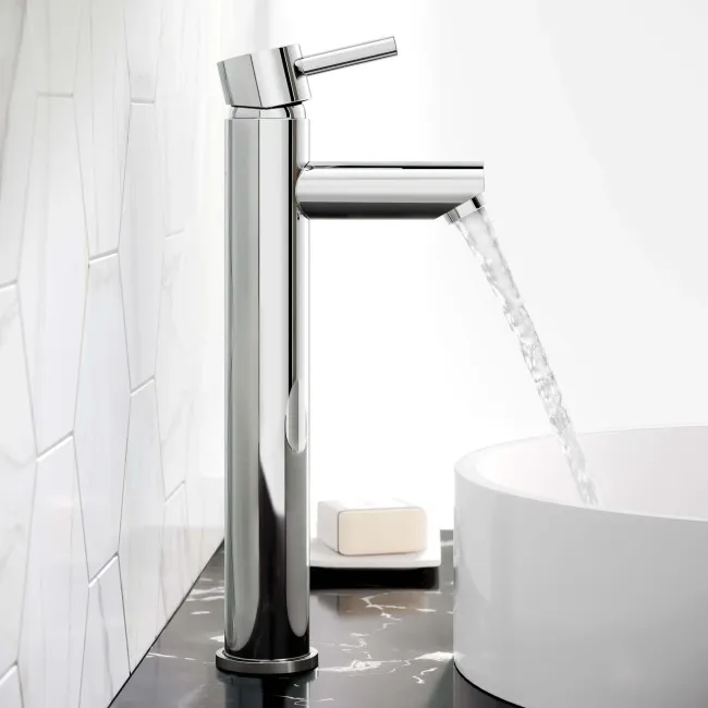 Wye Chrome High Rise Basin Mixer Tap