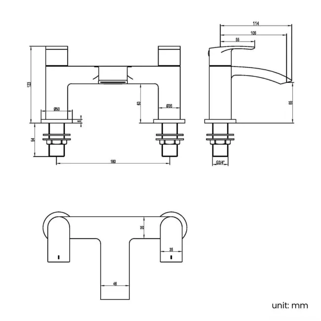 Severn Matt Black Bath Filler