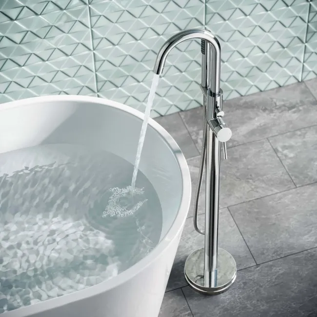 Selma Chrome Freestanding Bath Shower Mixer Tap