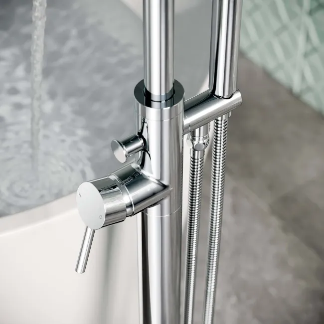 Selma Chrome Freestanding Bath Shower Mixer Tap