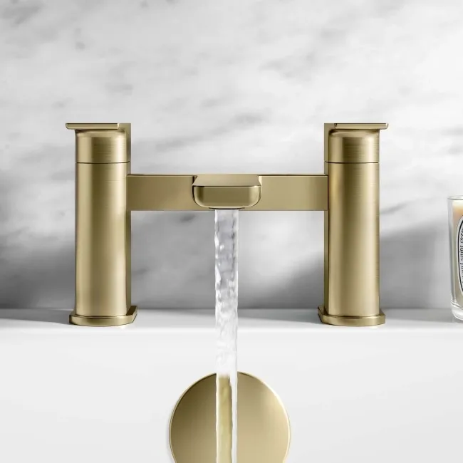 Ribble Brushed Brass Bath Filler